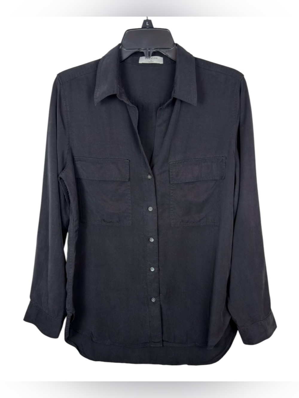 Babaton Aritzia Women’s Black Long Sleeve Button Down “Utility Blouse” SZ Small.